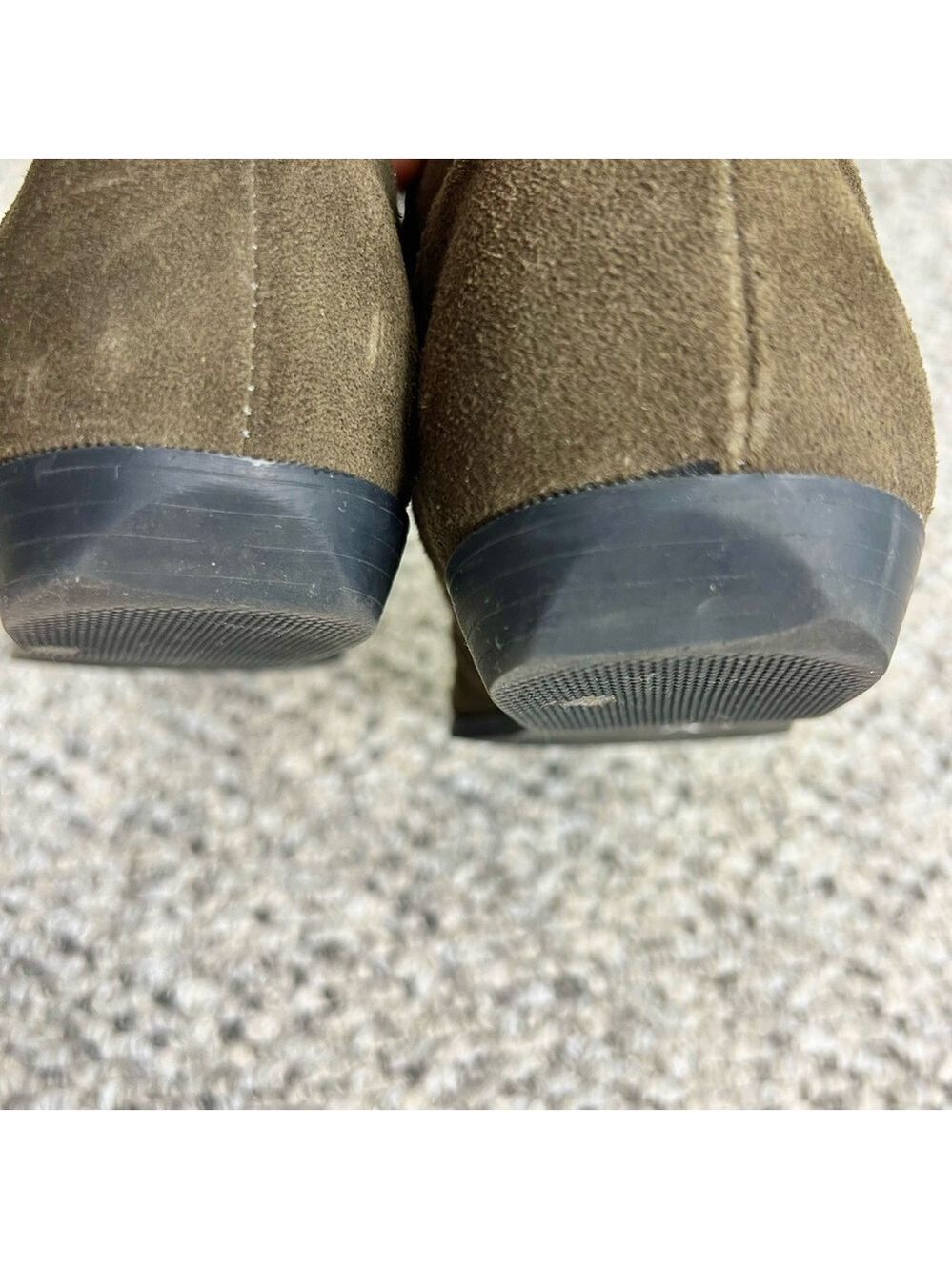 Vtg 80s Kaufman Canada green suede embroidered tassel western mid calf boots 8 - Picture 11 of 15